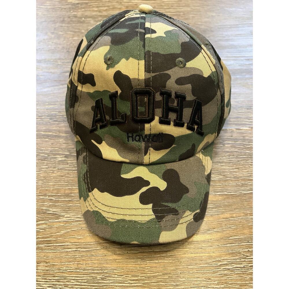 ROBIN RUTH Camo HAWAII ALOHA STATE TRUCKER HAT Surf Beach Baseball Cap